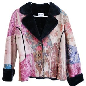 WEAVZ FAUX SUEDE AND FUR PATCHWORK JACKET